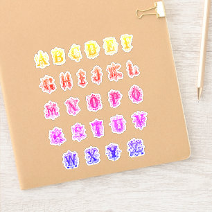 Colourful Alphabet Block Letters sheet/26 cut-out
