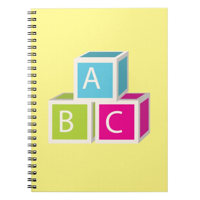 Colourful Alphabet blocks Notebook (Front)