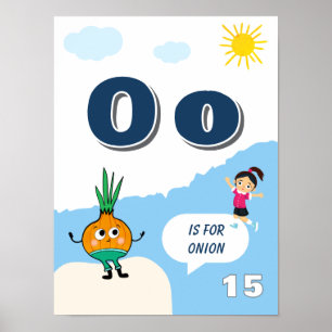 Colourful Alphabet Learning Poster Letter O