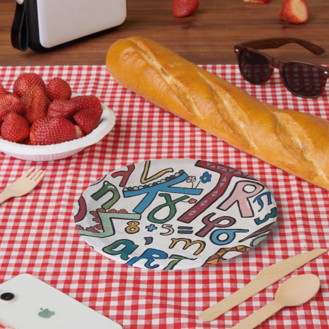 Colourful Alphabet Paper Plate (Picnic)