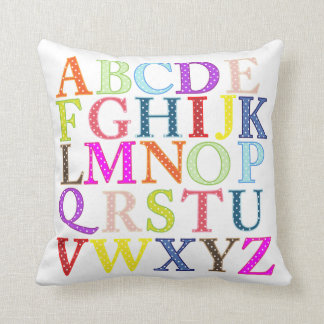 Colourful Alphabet Pillow