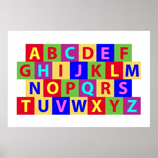 Colourful Alphabet Poster (Front)