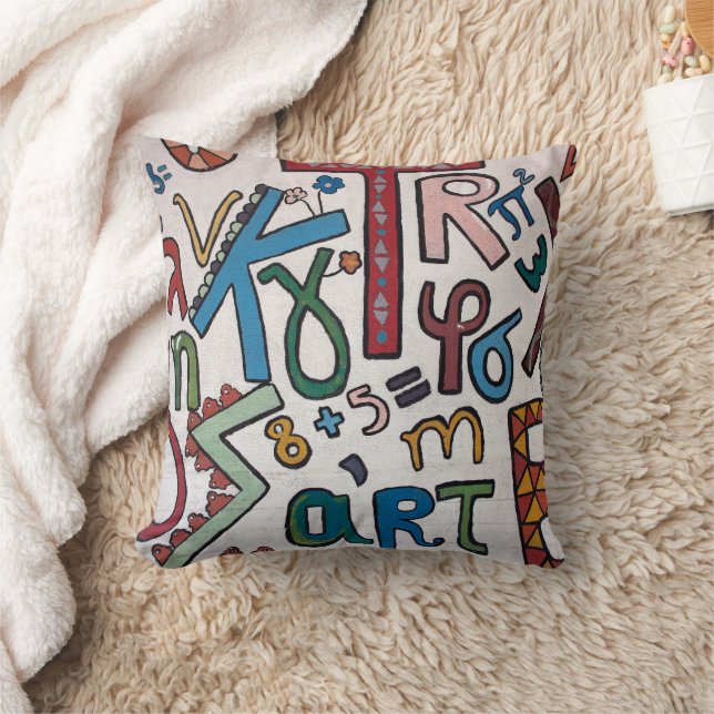 Colourful Alphabet Throw Pillow (Blanket)