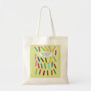 Colourful Alphabetical Pencils design Tote Bag