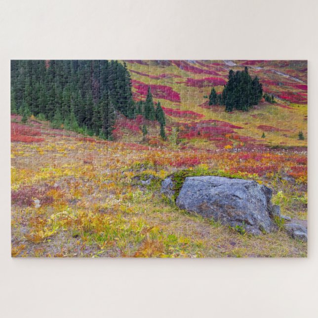 Colourful Alpine Autumn Tapestry Jigsaw Puzzle (Horizontal)