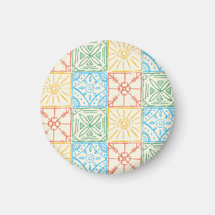 Colourful Amalfi style tile seamless pattern Magnet