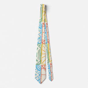 Colourful Amalfi style tile seamless pattern Tie