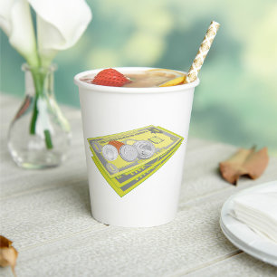 Colourful American Money Cash and Coins Paper Cups