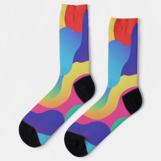 Colourful Amorphous Shapes Socks