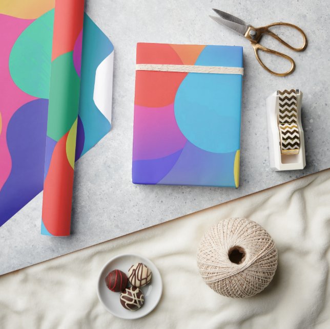 Colourful Amorphous Shapes wallpaper Wrapping Paper (Crafts)