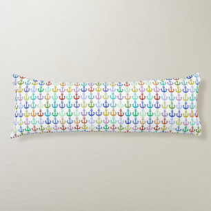 colourful anchors body pillow