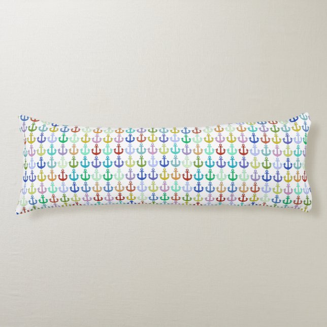 colourful anchors body pillow (Front)