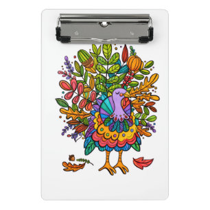 Colourful and amazing funny turkey styled mini clipboard
