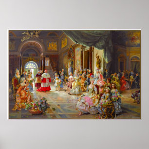 Colourful and Beautiful 18th Century Scene Poster