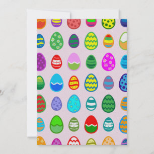 Colourful and beautiful Easter egg pattern Holiday Card