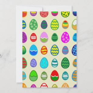 Colourful and beautiful Easter egg pattern Holiday Card