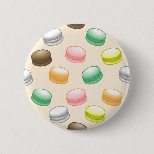 Colourful and Beautiful Macarons 2 Inch Round Button