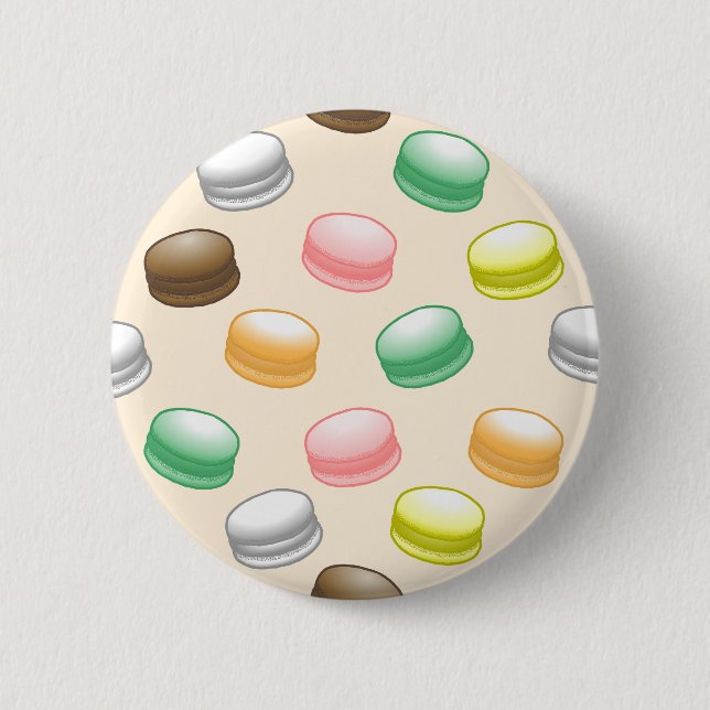 Colourful and Beautiful Macarons 2 Inch Round Button (Front)