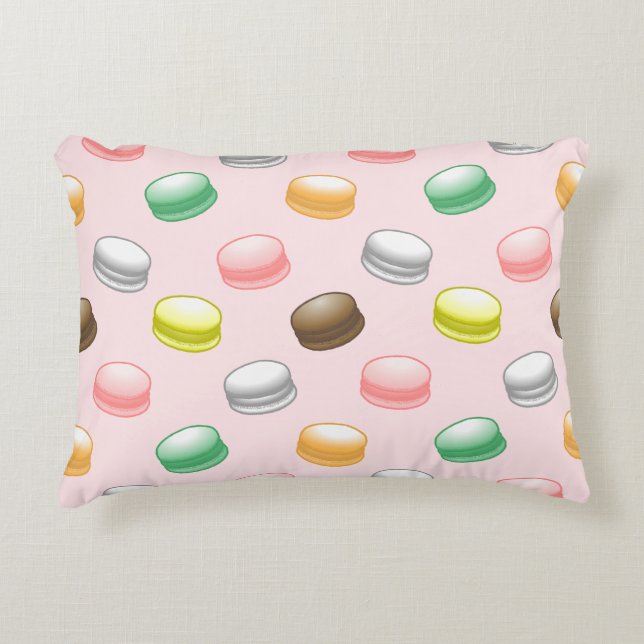 Colourful and Beautiful Macarons Accent Pillow (Front)