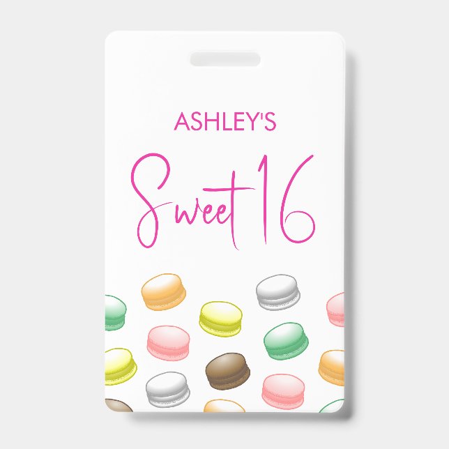 Colourful and Beautiful Macarons  Badge (Front)