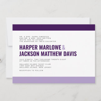 Colourful and Bold Wedding Invitation