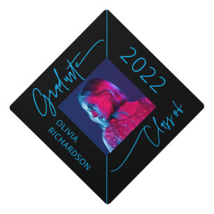 Colourful and Bold with Photo Class of 2022 Graduation Cap Topper