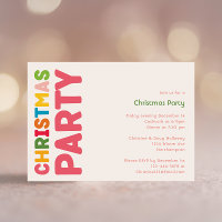 Colourful and Bright Christmas Party Invitation