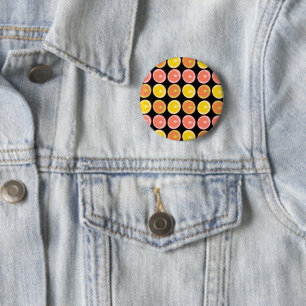 Colourful and Bright GrapeFruit Slices  2 Inch Round Button