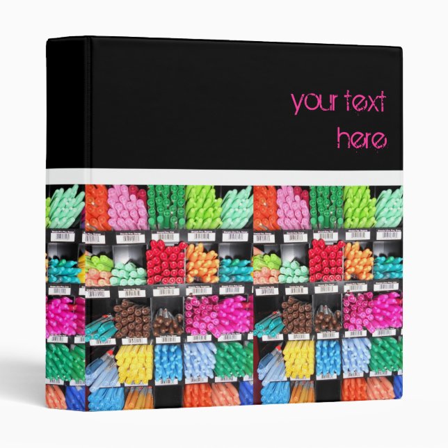 Colourful and Bright Marker Display Binder (Front/Spine)
