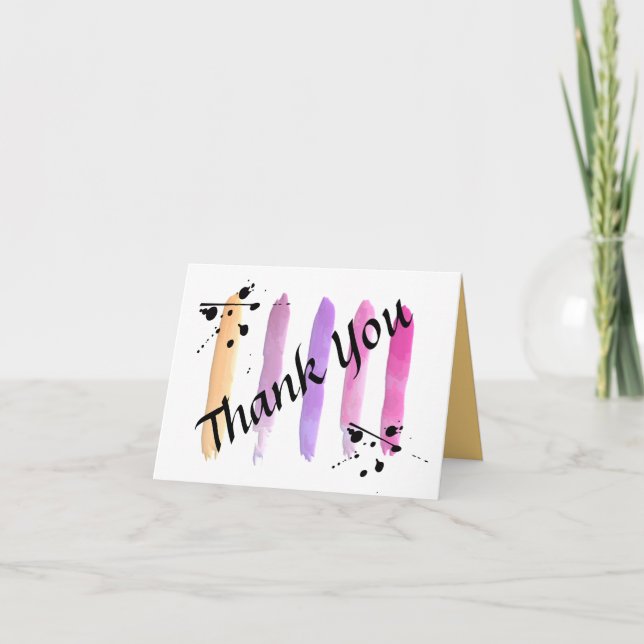 Colourful and Cheery Pastel Thank You Card (Front)