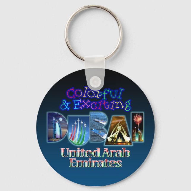 Colourful and Exciting Dubai Keychain (Front)