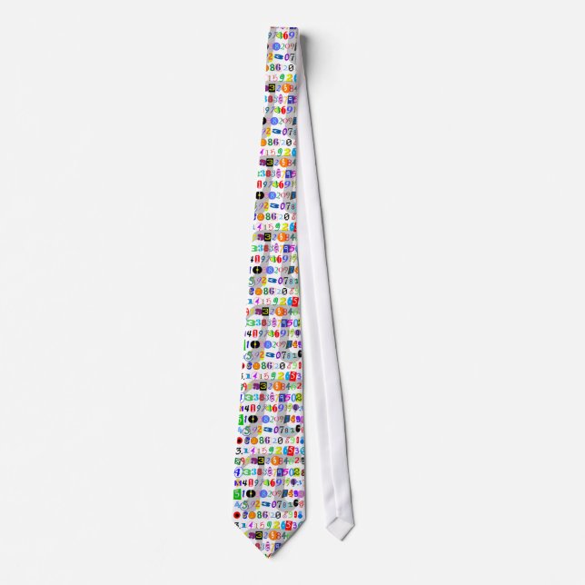 Colourful and Fun Depiction of Pi Calculated Tie (Front)