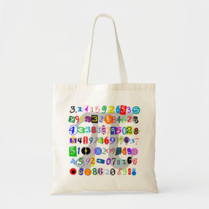 Colourful and Fun Depiction of Pi Tote Bag