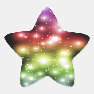 Colourful and Gorgeous Sparkles Rainbow Star Sticker