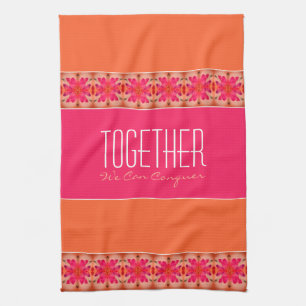 Colourful and inspirational kitchen towel