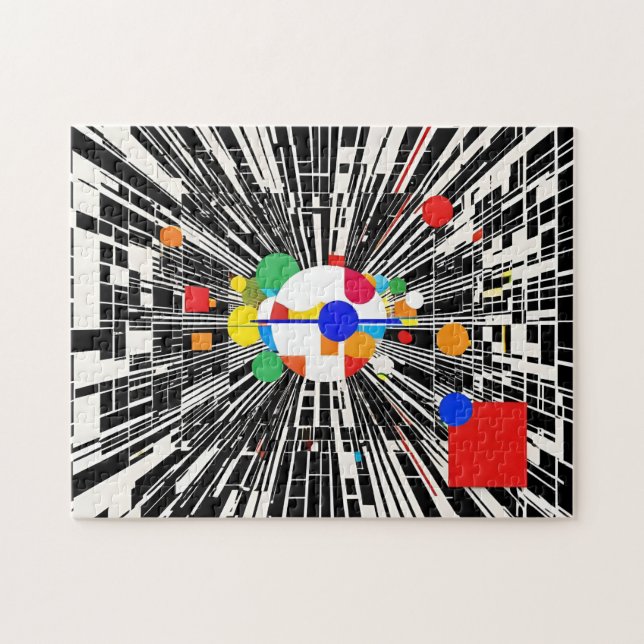 Colourful and Modern Abstraction Circuit Future Jigsaw Puzzle (Horizontal)