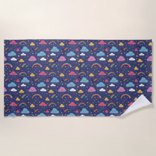 Colourful And Playful Seamless Beach Towel