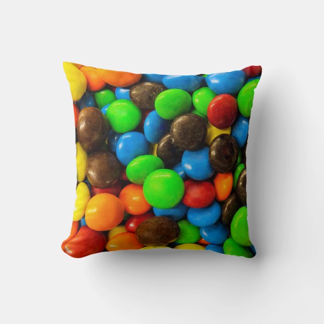 Colourful and sweet throw pillow (Front)