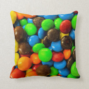 Colourful and sweet throw pillow