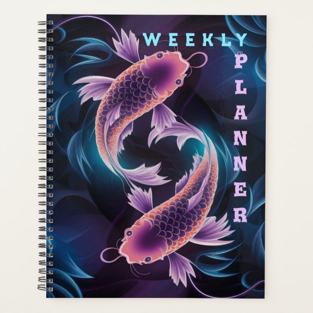 Colourful and Translucent Exotic Fish Aquarium Planner (Front)