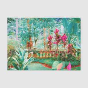 Colourful and Vibrant Tropical Garden Tissue Paper