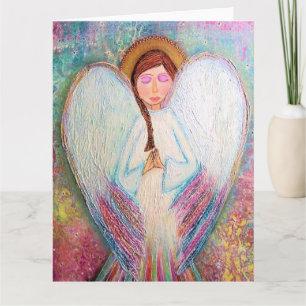 Colourful Angel Card blank inside