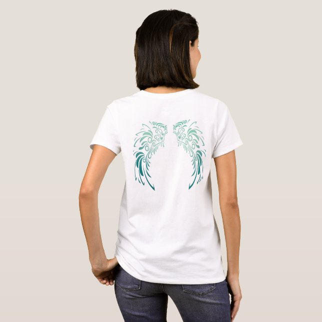  Colourful Angel Feathers T-Shirt (Back Full)