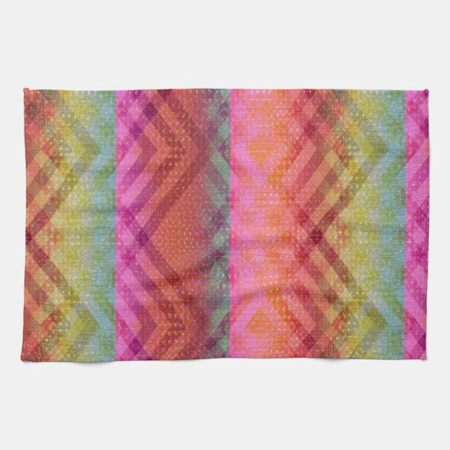 Colourful Angles Kitchen Towel (Horizontal)