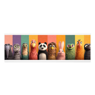 Colourful Animal Parade Poster  Description: