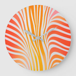 Colourful Animal Print Art Wall Clock