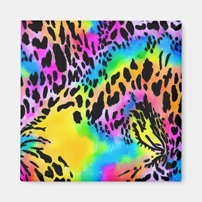 Colourful Animal Print Pattern Magnet (Front)