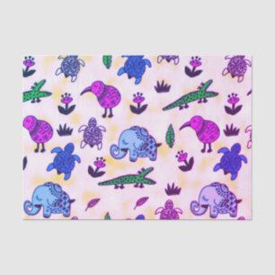 Colourful Animal Print Tissue Paper