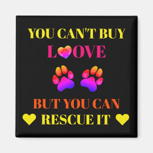 Colourful Animal Rescue and Pet Adoption Magnet 2"