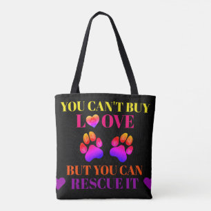 Colourful Animal Rescue and Pet Adoption Tote Bag